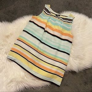 Pastel striped sleeveless top